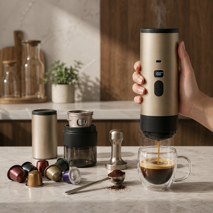 Cafetera Portátil Eléctrica