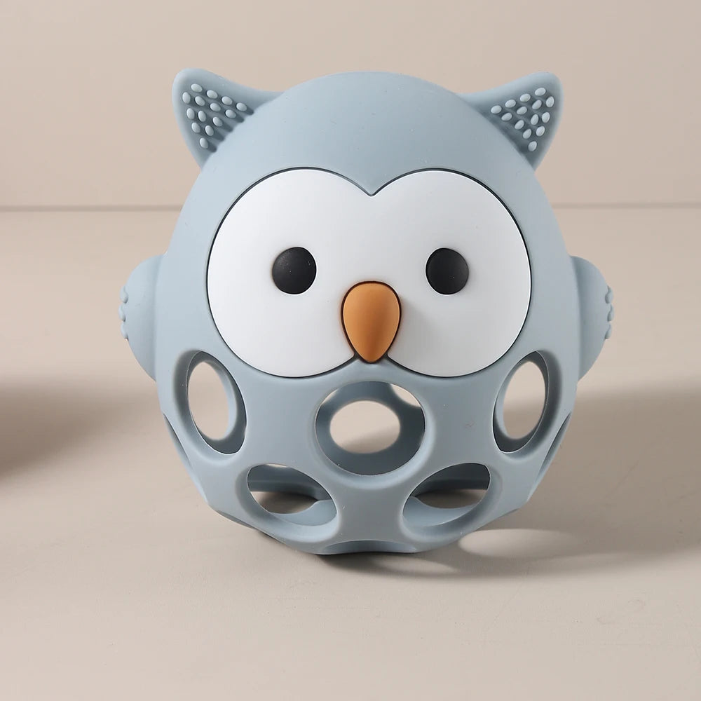 MOONPIE™ Mordedor Sensorial de Silicona – Diseño de Búho para Bebés