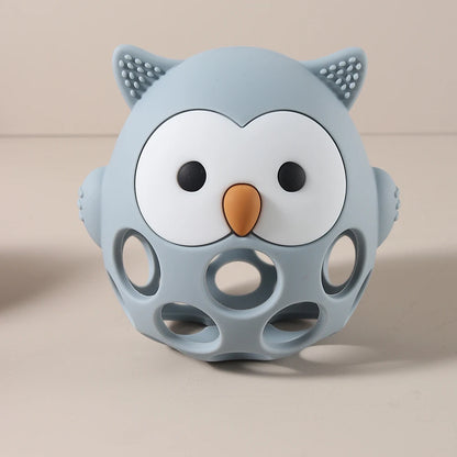 MOONPIE™ Mordedor Sensorial de Silicona – Diseño de Búho para Bebés