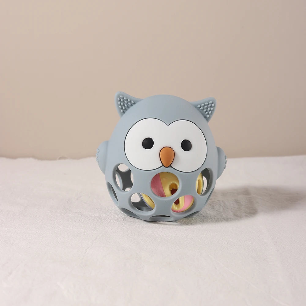 MOONPIE™ Mordedor Sensorial de Silicona – Diseño de Búho para Bebés
