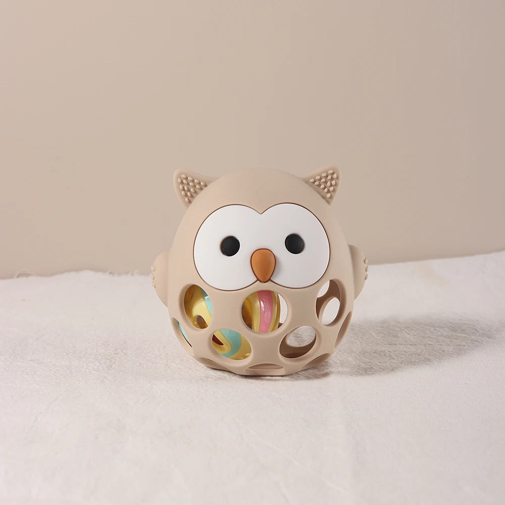 MOONPIE™ Mordedor Sensorial de Silicona – Diseño de Búho para Bebés